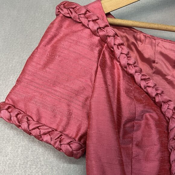 100% Raw Silk Barbie Core‎ VTG Watters & Watters 2-piece 80's pink formal dress - Picture 6 of 14